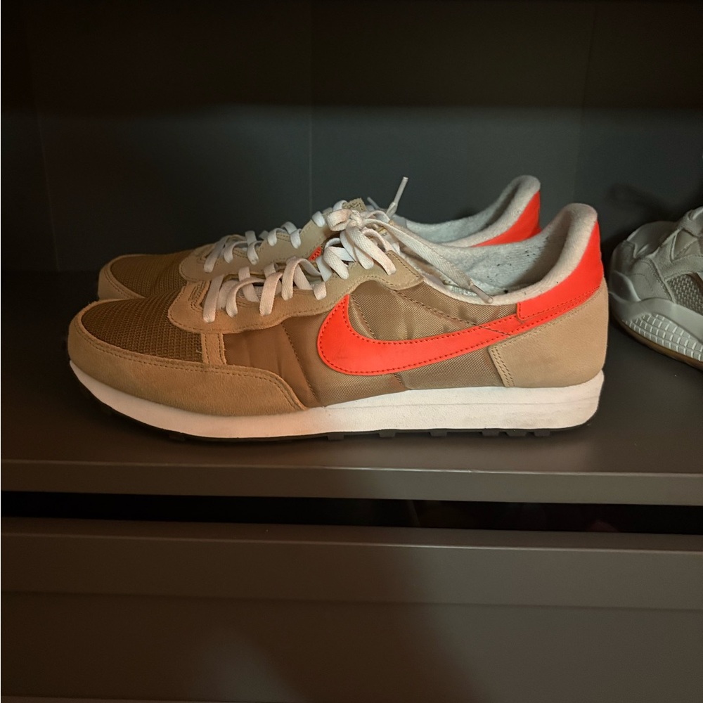 Nike Tan and Orange Retro Sneakers